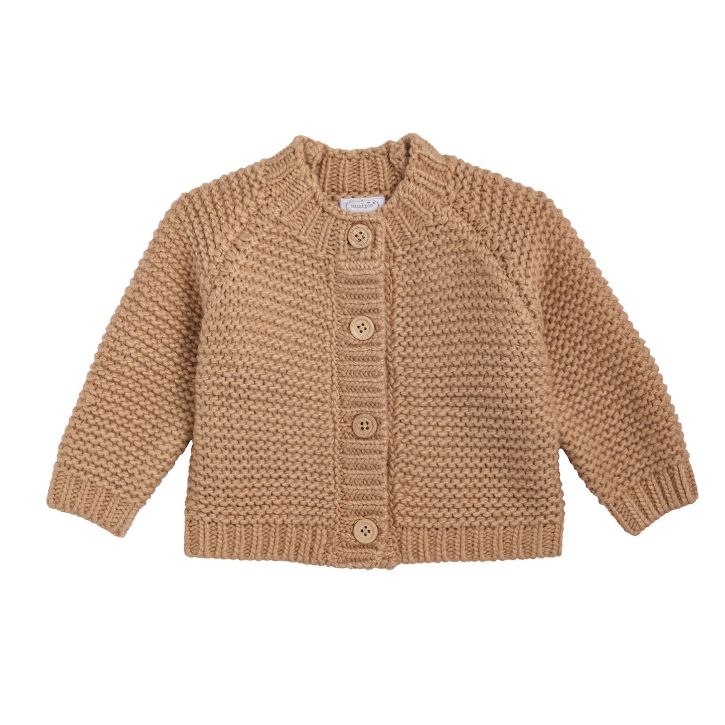 Tan Garter Stitch Cardigan