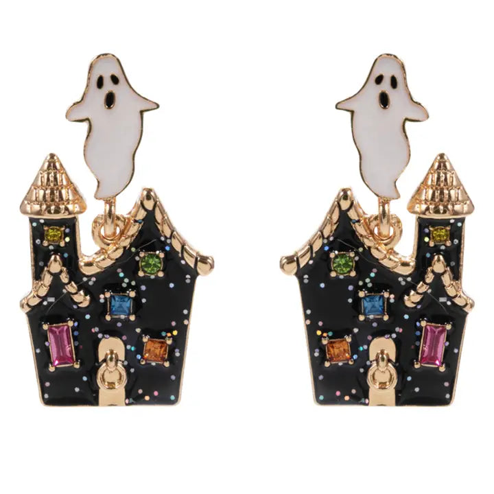 Ghost & Haunted House Earrings