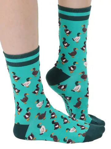 Mallard Women's Bamboo Crew Socks