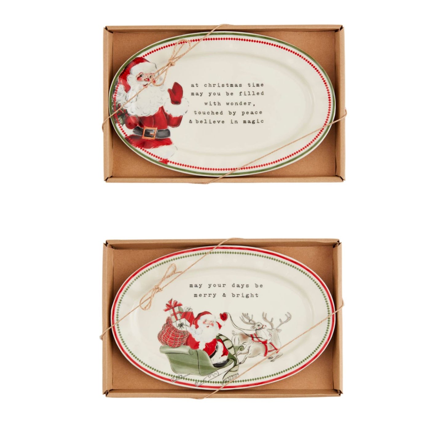 Classic Christmas Sentiment Plates