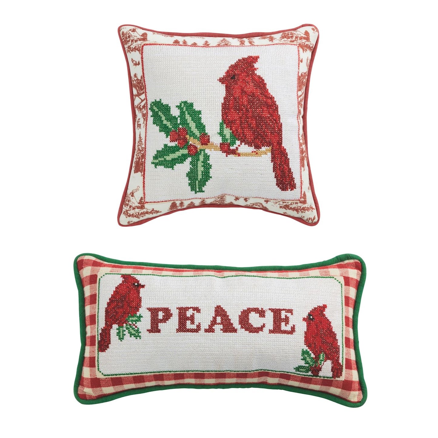 Cardinal Needlepoint Pillows