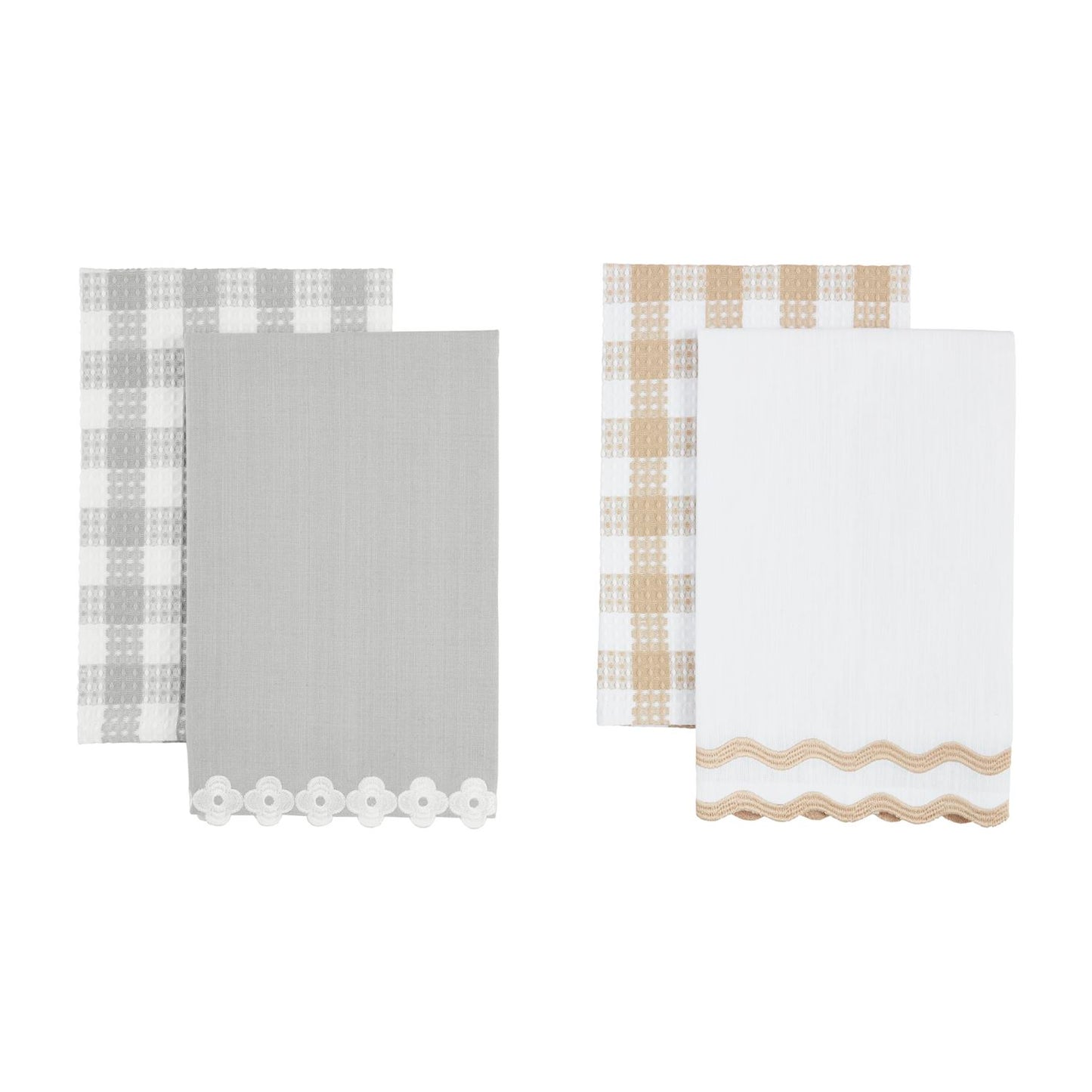 Mudpie Embroidered Edge Towel Set