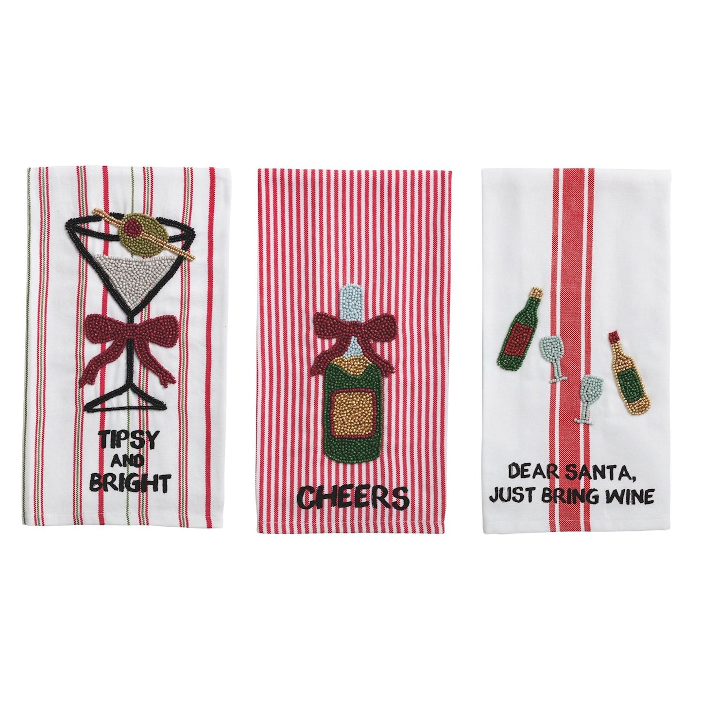 Christmas Beaded Towel