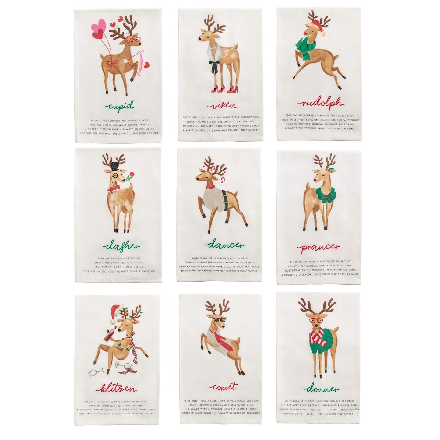 Reindeer Poem Towel