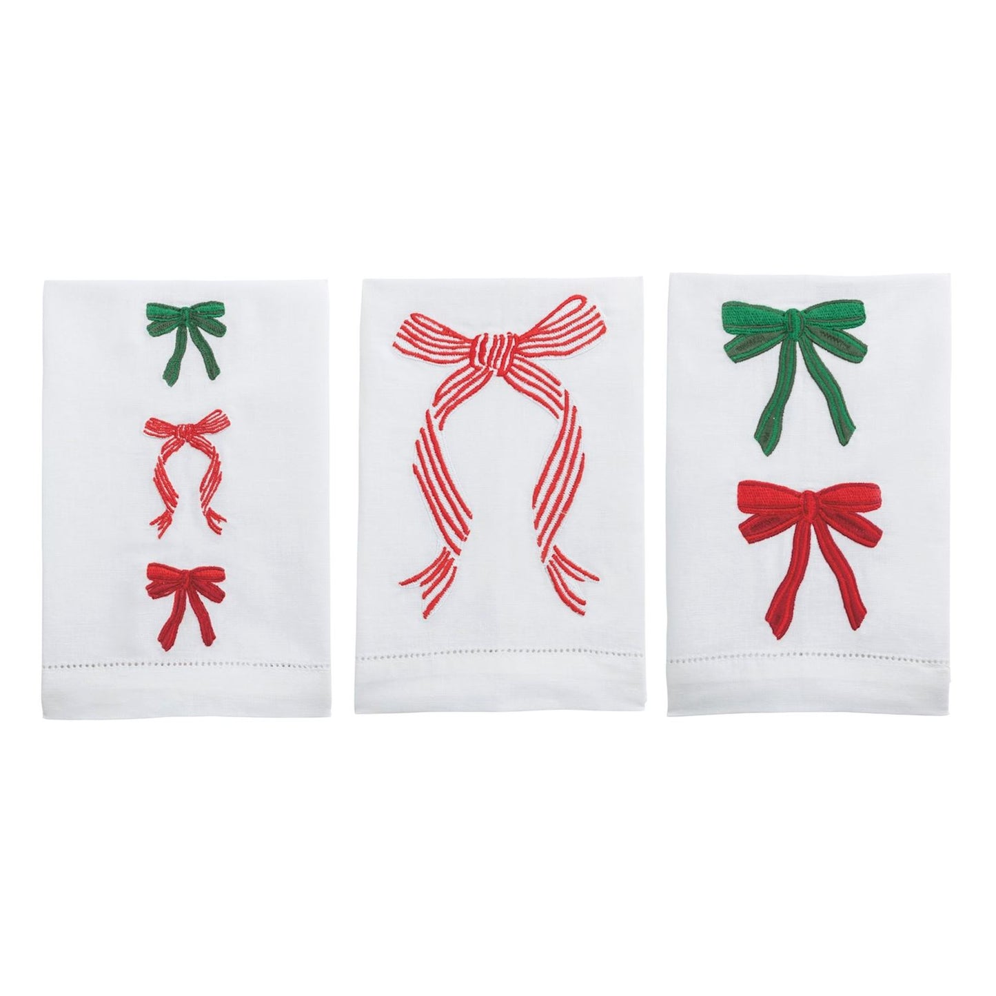 Embroidered Bows Towels