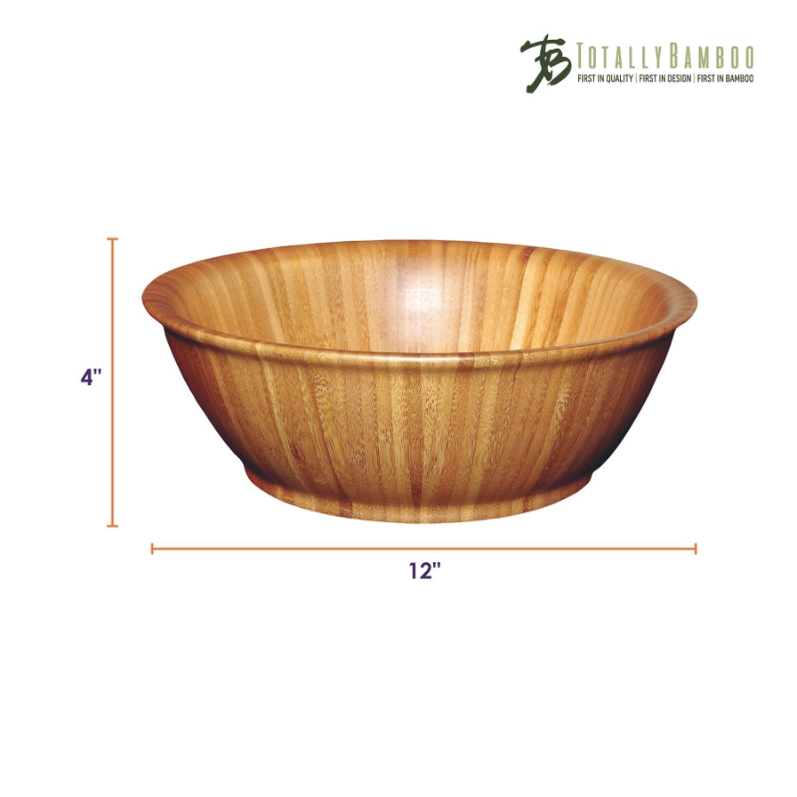 Flared Bamboo Salad Bowl
