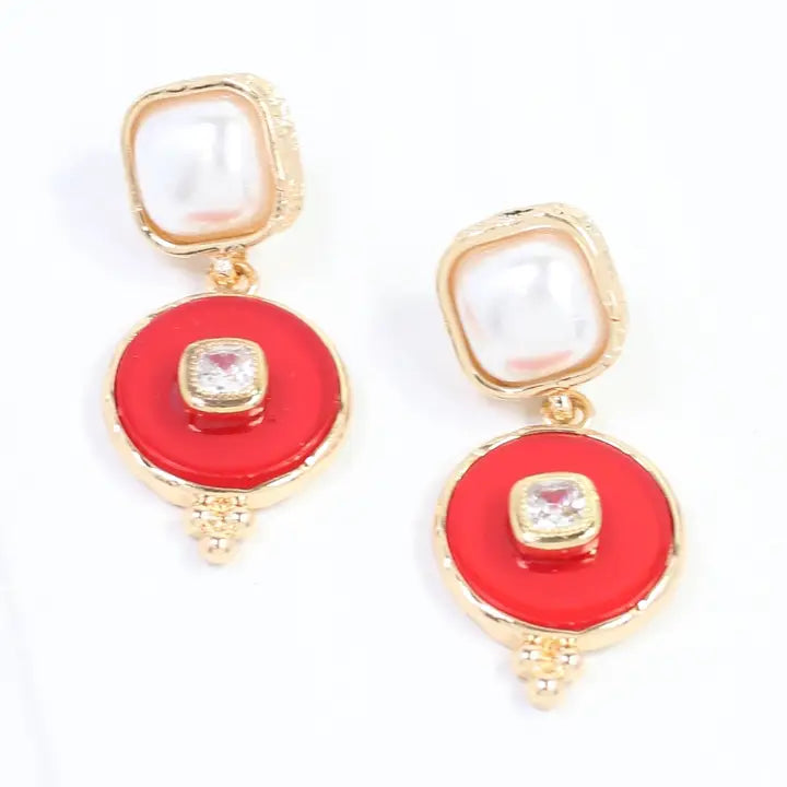 Lismore Pearl Cirlce Drop Earring
