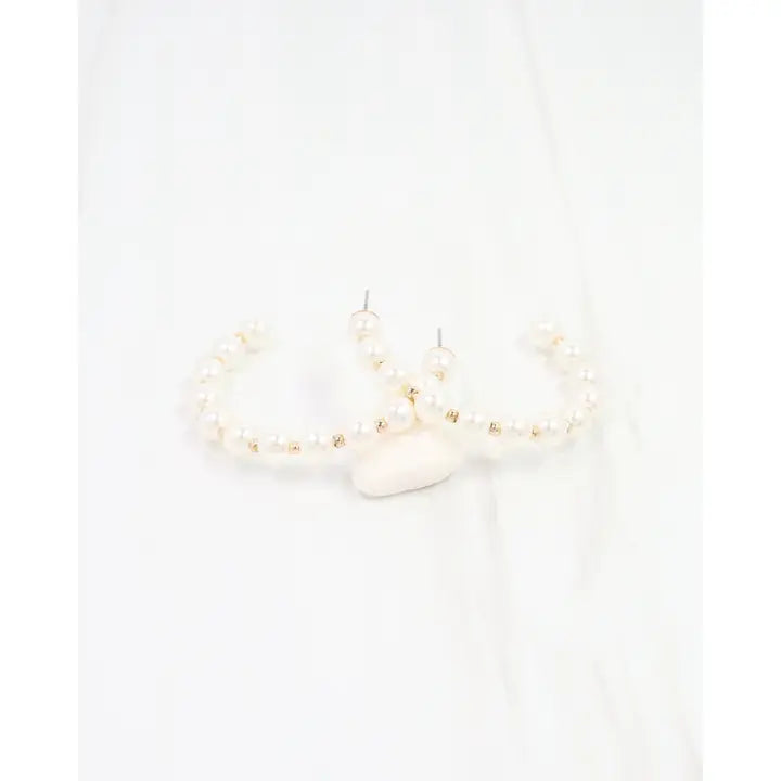 Moore Pearl Hoop Earrings