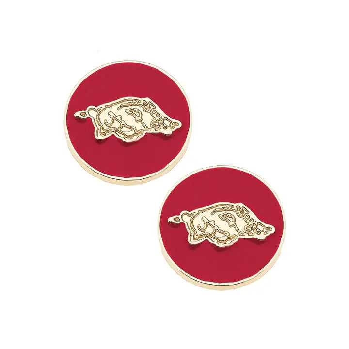 Arkansas Razorbacks Logo Stud
