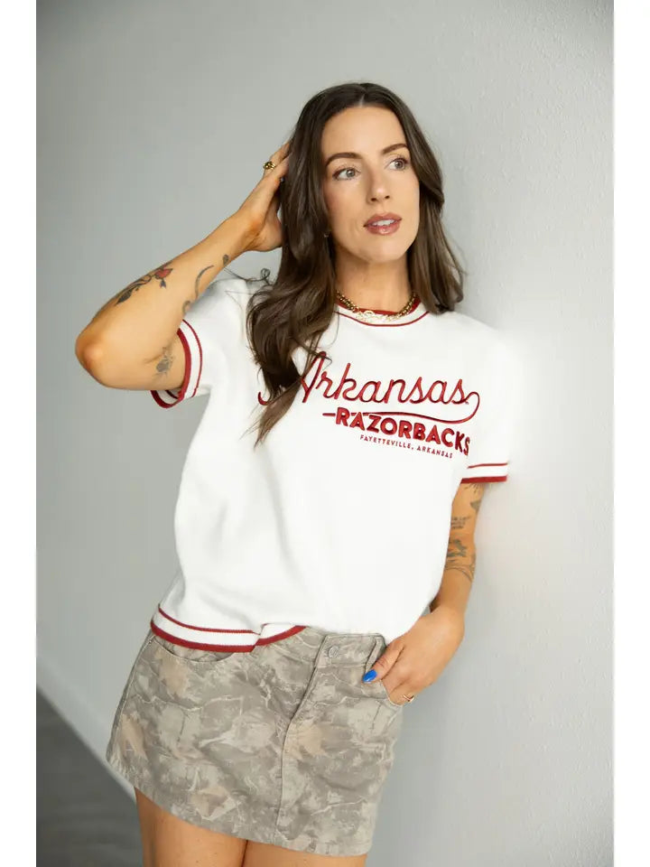 Arkansas Clayton Luxe Sweater Tee
