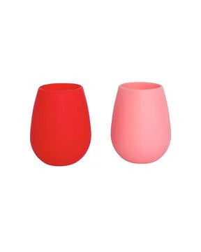 Porter Green Stemless Silicone Wine Glass Set