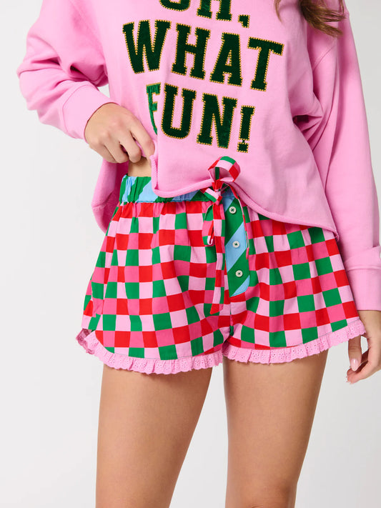 Holiday Checkered Boxer Shorts