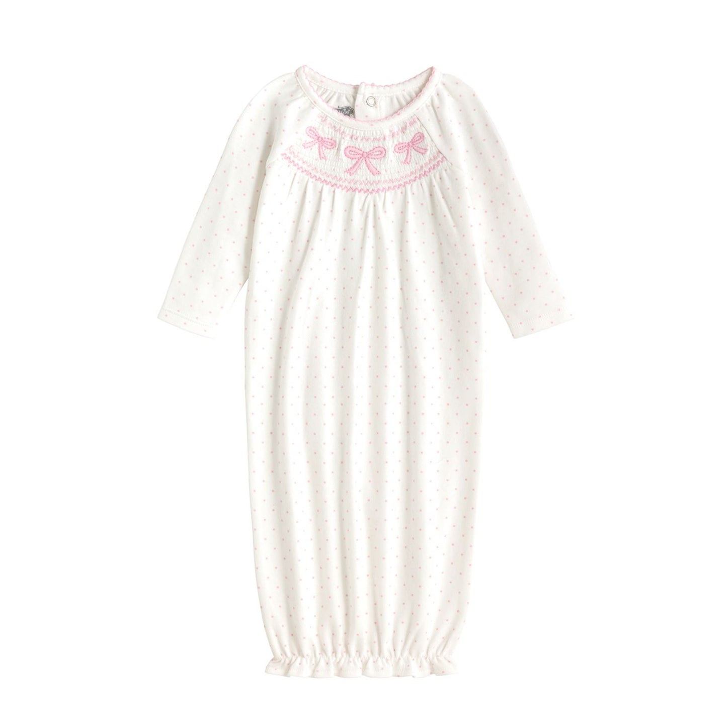 Pink Smocked Bow Gown