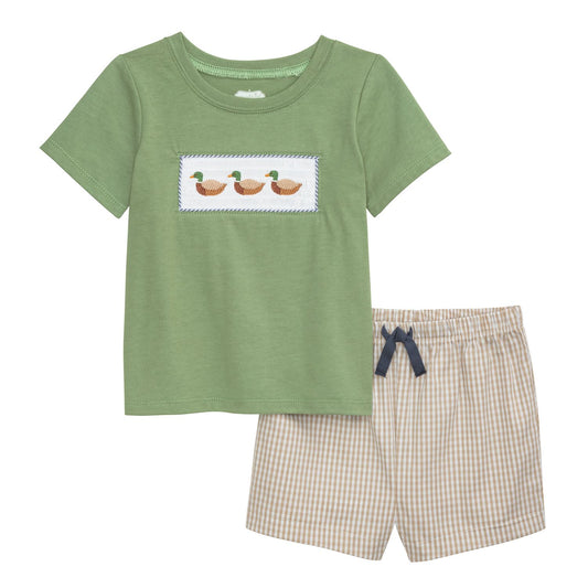 Smocked Duck Short Set