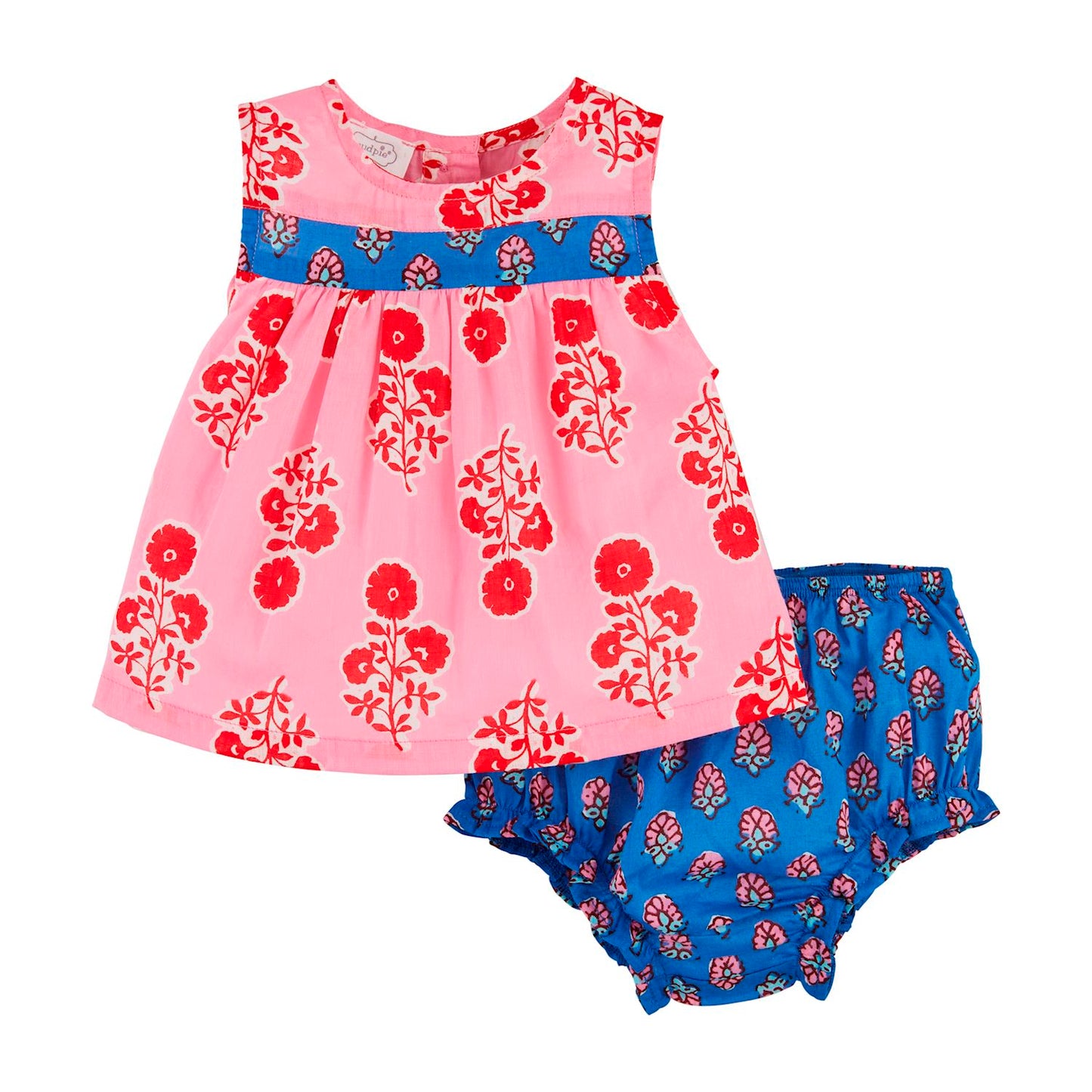 Mixed Print Pinafore Set