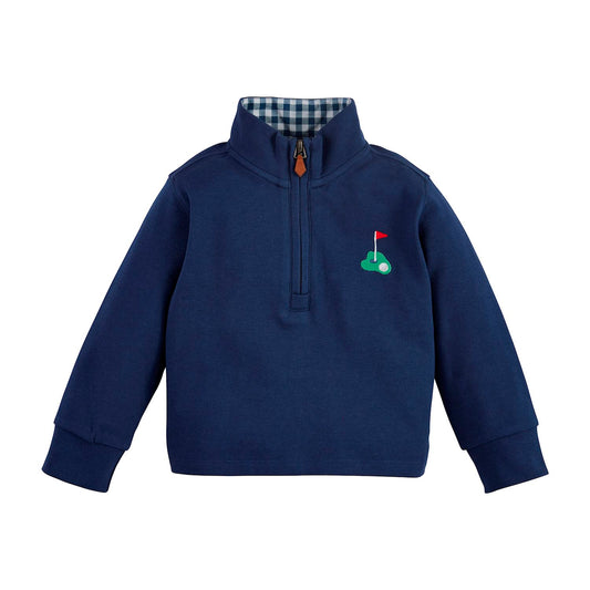 Boys Embroidered Quarter Zip