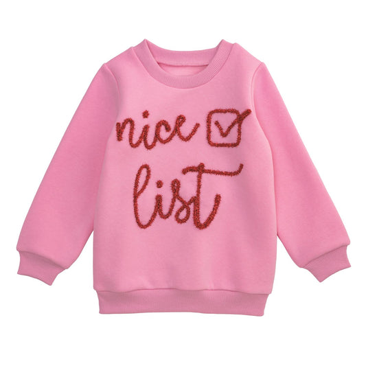 Nice List Children's Tinsel Sweatshirt