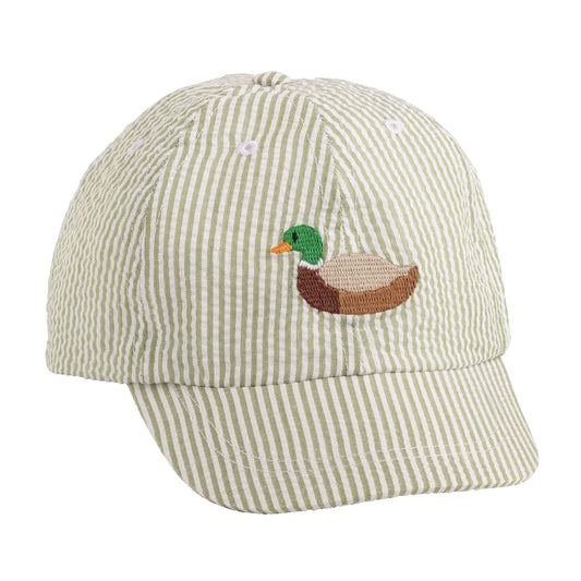 Mudpie Embroidered Seersucker Hat