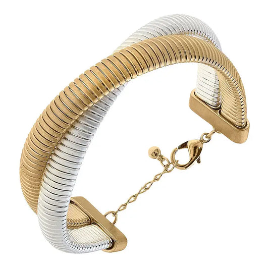 Daytona Interlocking Bracelet in Two-tone