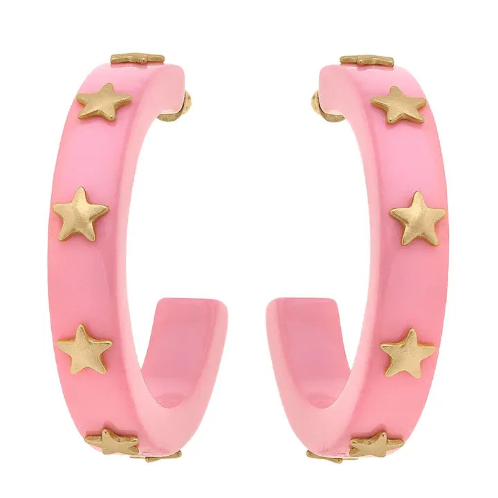 Darla Star Resin Hoops