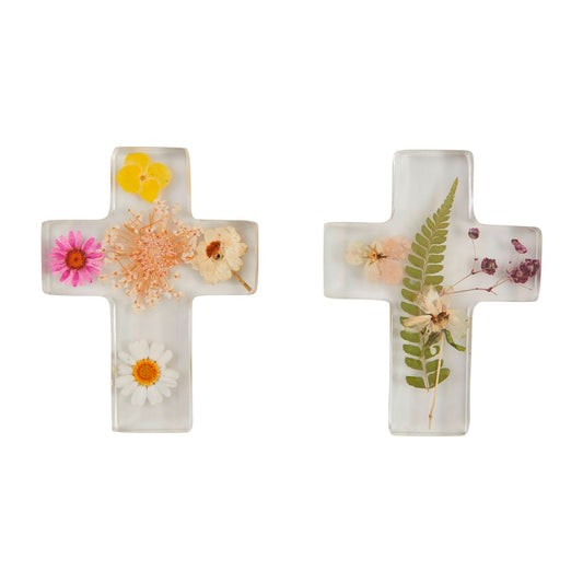 Dried Flower Resin Cross