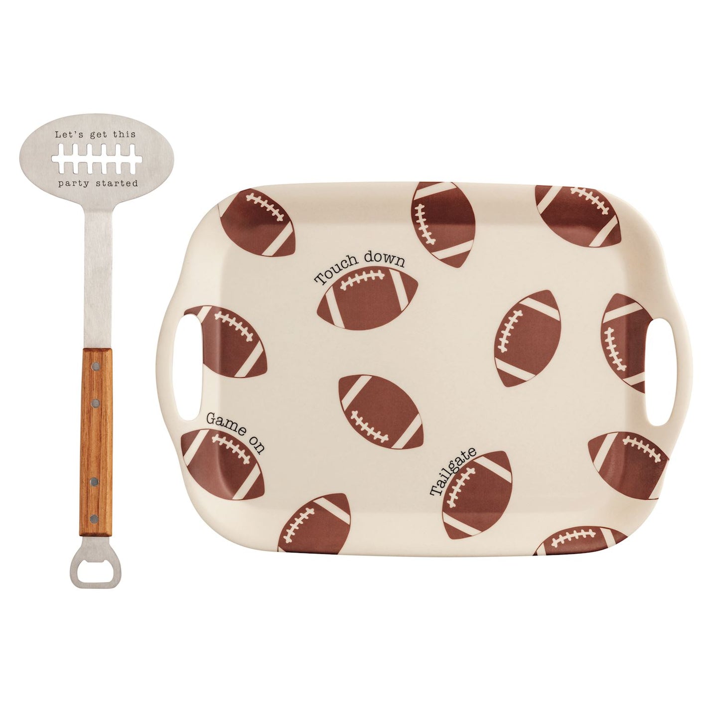 Football Tray w/ Spatula