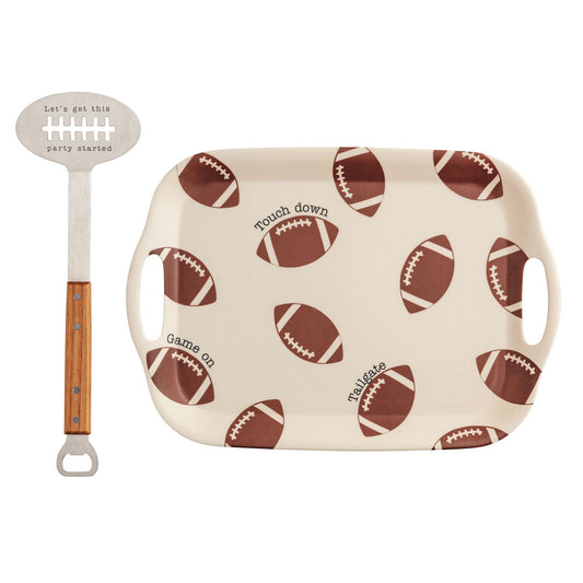 Football Tray w/ Spatula