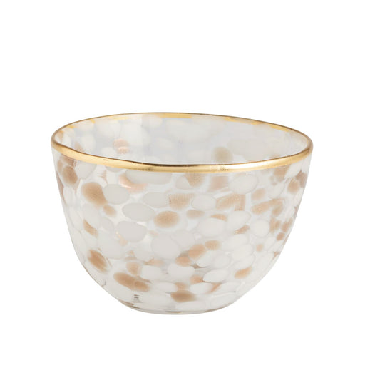 White & Gold Tortoise Dip Bowl
