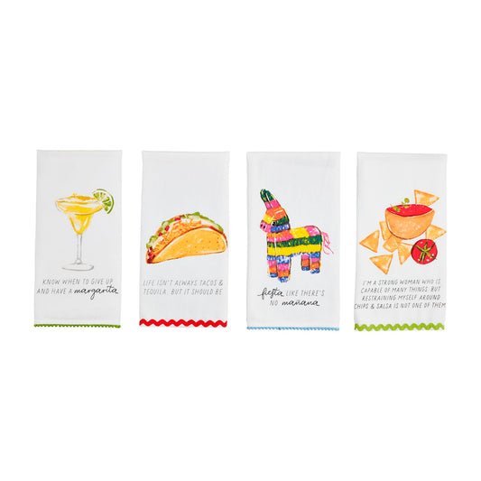 Mudpie Printed Trim Towel