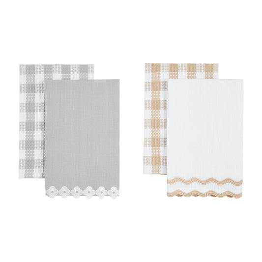 Mudpie Embroidered Edge Towel Set