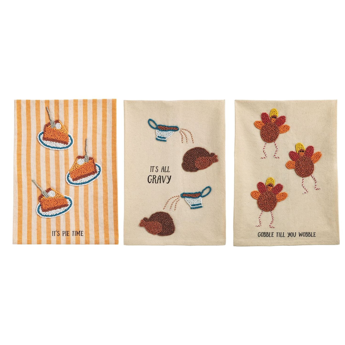 Beaded Thanksgiving Towel
