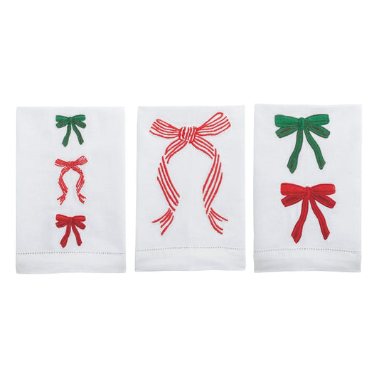 Embroidered Bows Towels