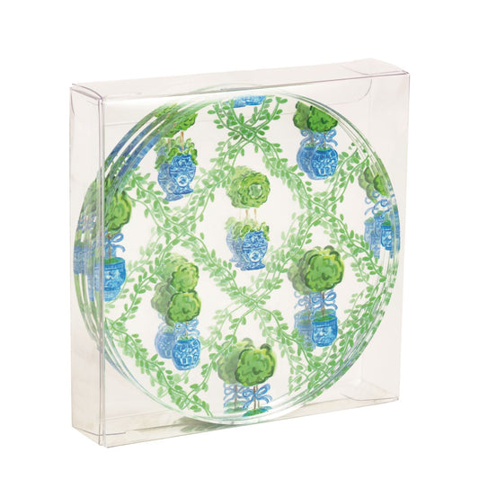 Topiary Acrylic Coaster Set