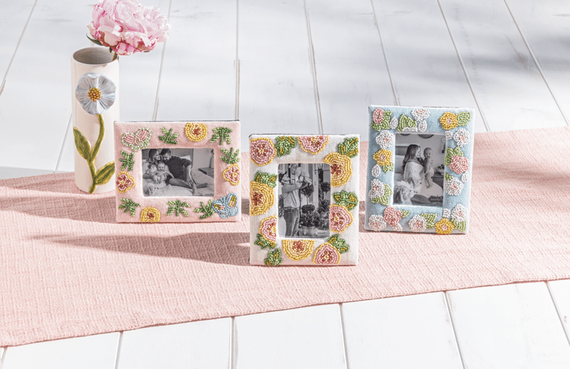 Floral Beaded Frame