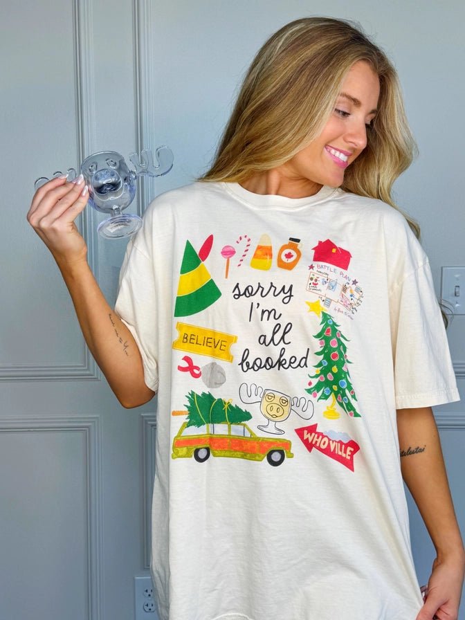 Sorry I'm All Booked Tee
