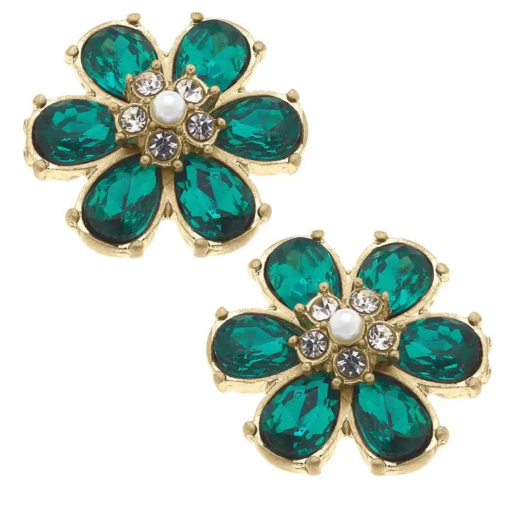 Brooke Flower Stud Earrings