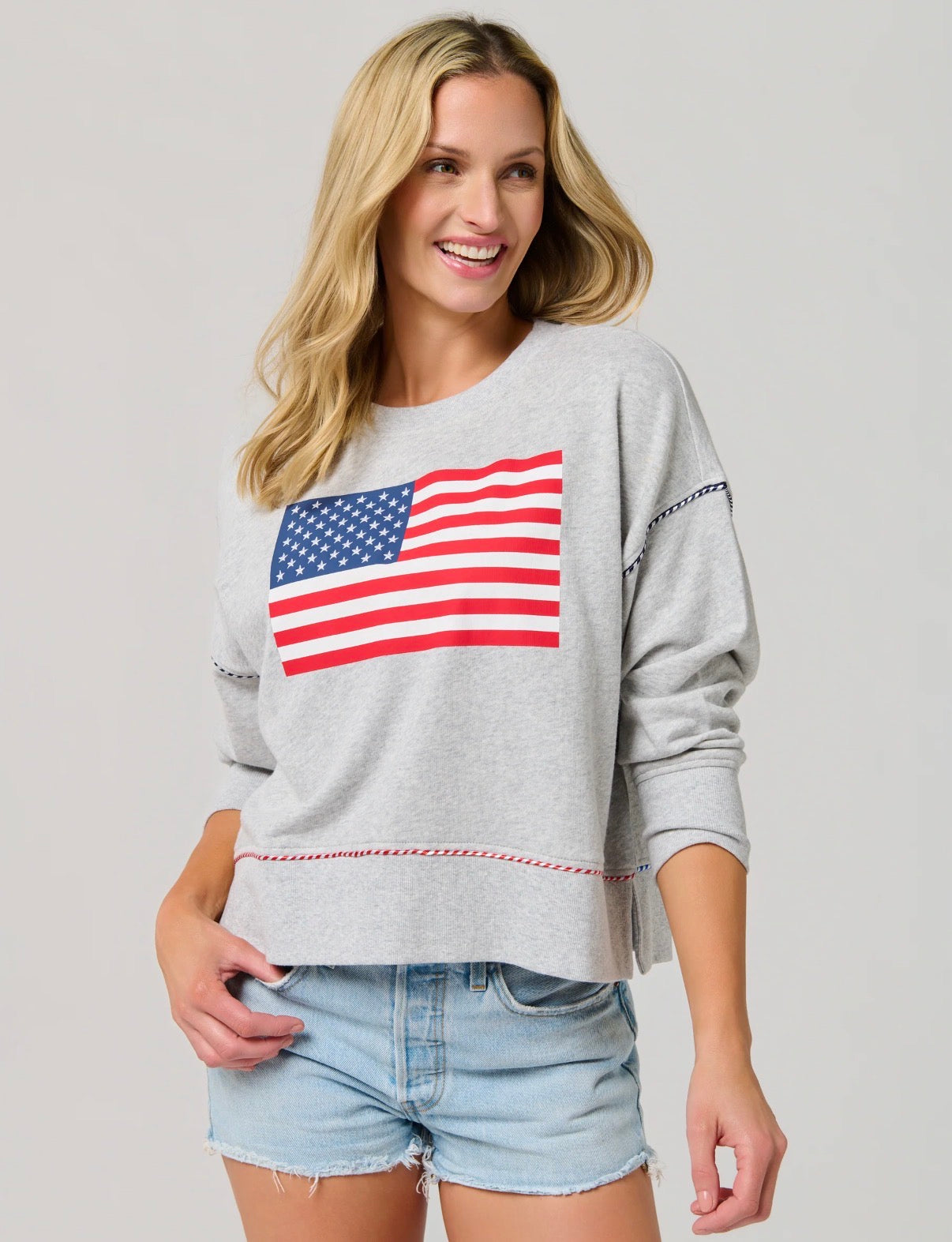 American Flag Relaxed Sweatshirt