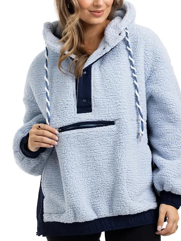 Two Toned Fleece Pullover