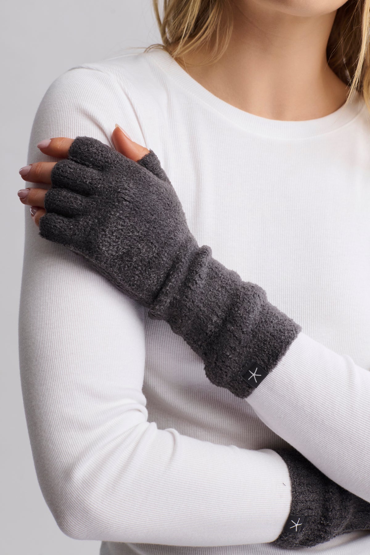Barefoot Dreams Cozy Chic Fingerless Gloves
