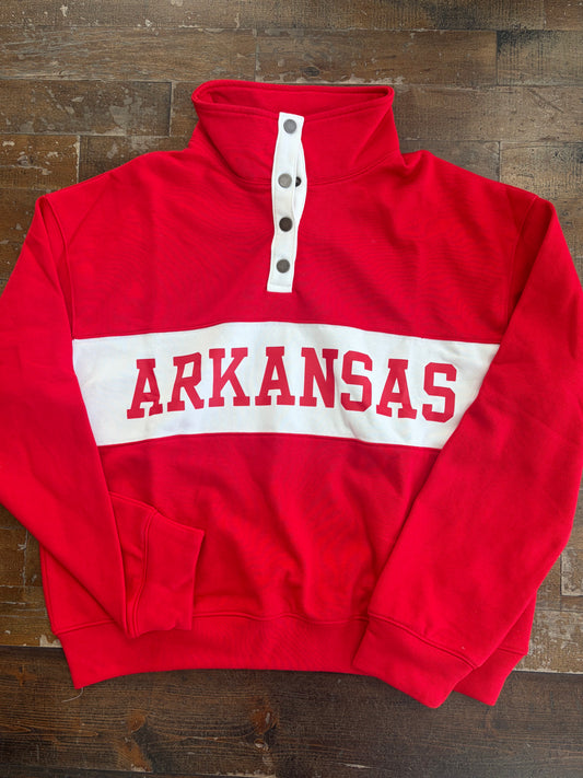 Arkansas Varsity Snap Pullover