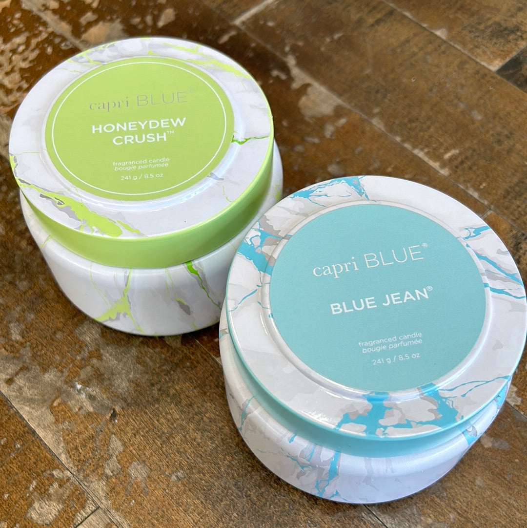 Capri Blue Marble Tin