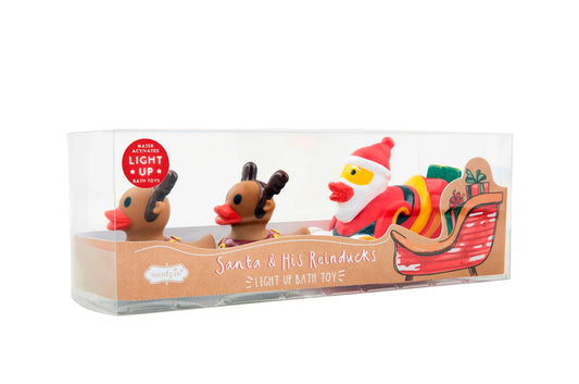 Santa & Reindeer Bath Toy Set