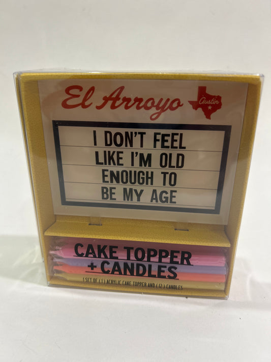 El Arroyo Cake Topper Candle Set