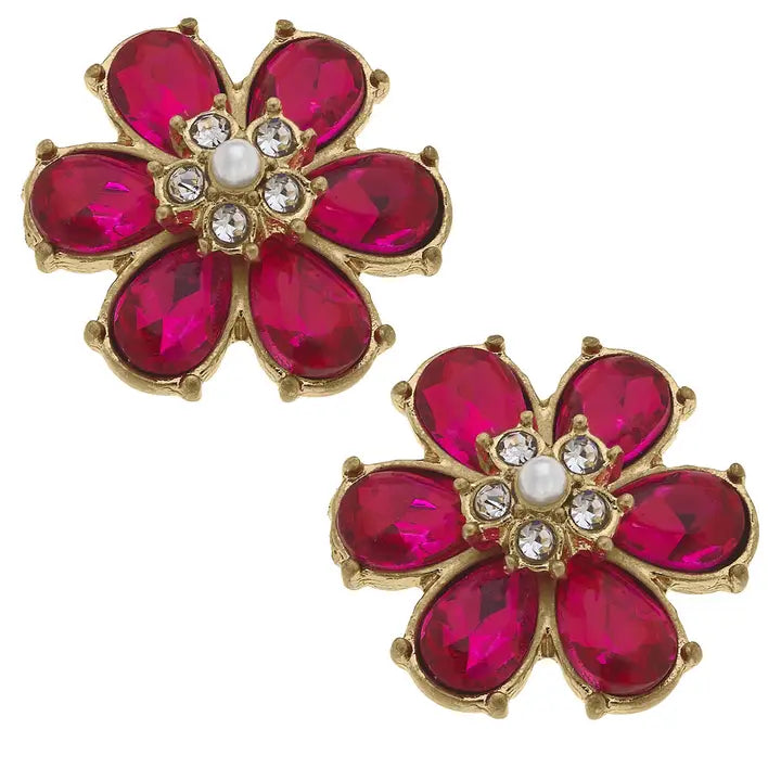 Brooke Flower Stud Earrings