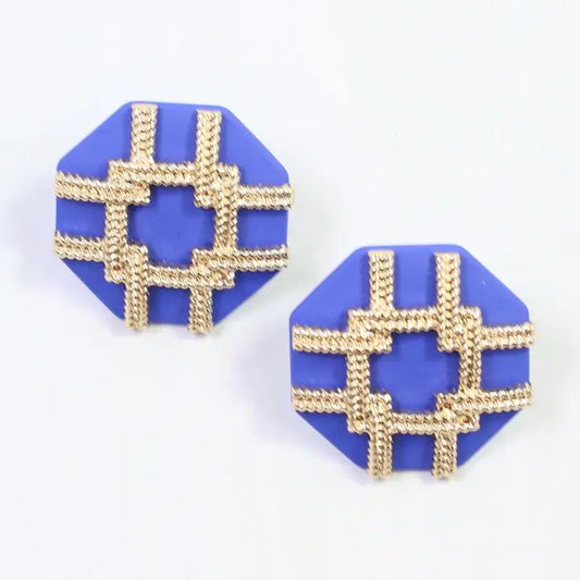 Avril Octagon Post Earrings
