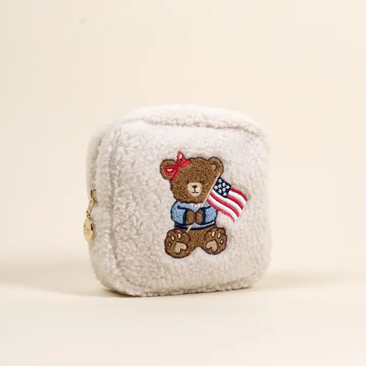 Star Spangled Bear Teddy Pouch
