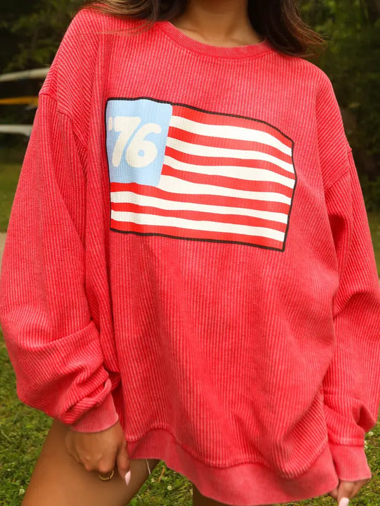 Flag Cord Sweatshirt