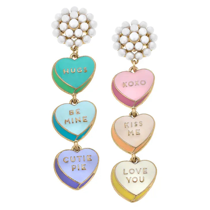 Canvas Style Valentine Earrings