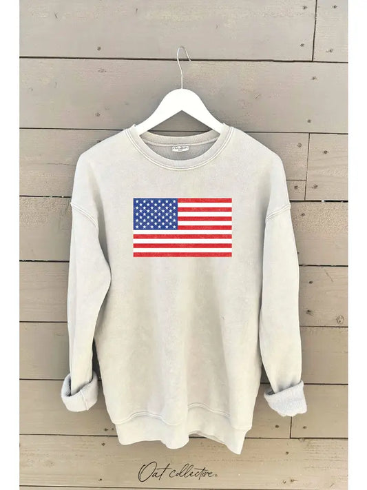 USA Flag Graphic Sweatshirt
