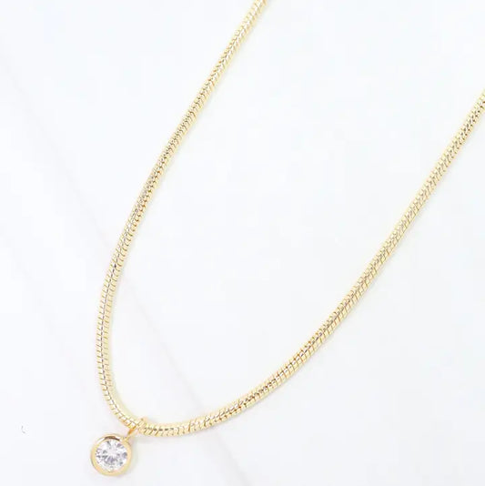 Eve CZ Snake Chain Necklace